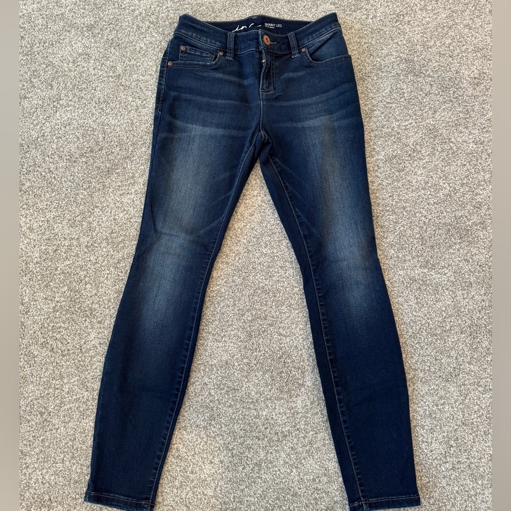 INC Petite Mid-Rise Skinny Leg Jeans